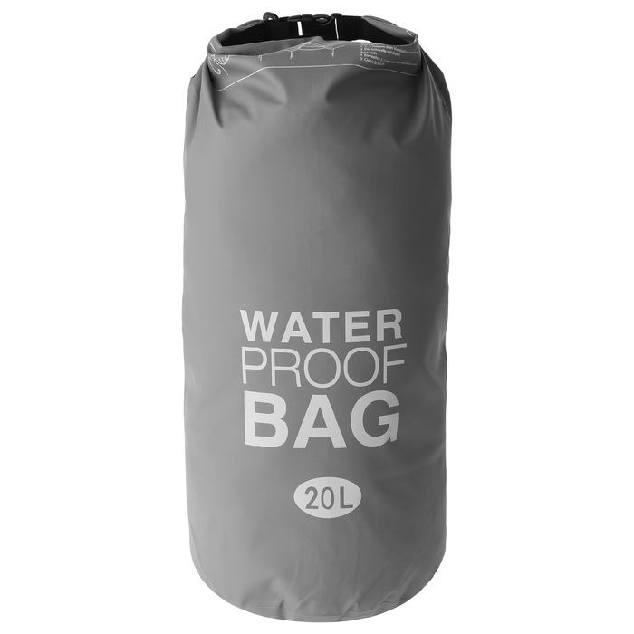 Hermētisks maisiņš ūdensnecaurlaidīgs 20 litri, blīvums 54 mikroni, pelēks