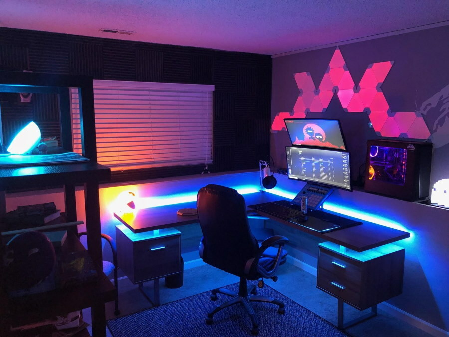 Decorative lighting over the gamer's table