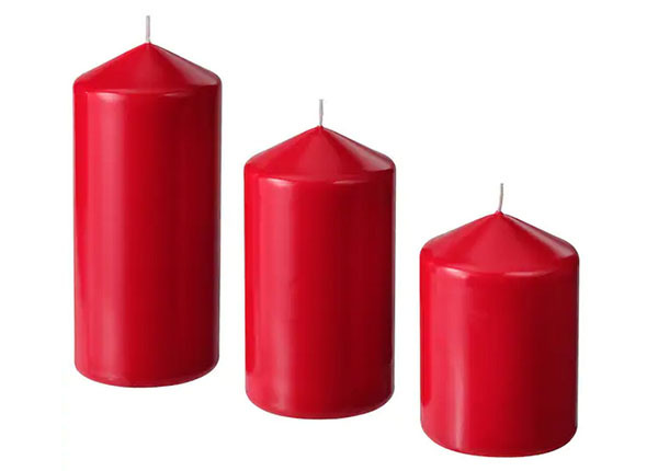 Set of bright shaped candles