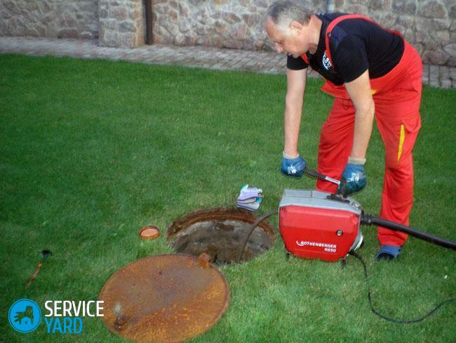 Sewage cleaning in a private house