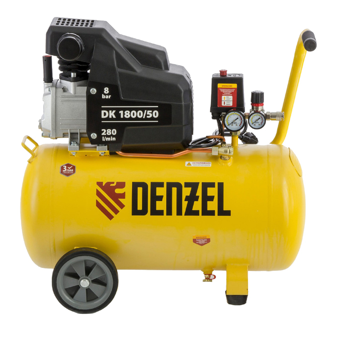 Compressore d'aria Denzel DK1800 / 50 58068, 220 V, 1800 W, 280 l / min, 50 l