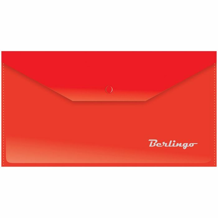 Briefumschlagmappe mit Druckknopf C6, 180 Mikron, rot