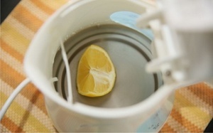 Wie Zitrone reinigt den Schmutz von Geschirr