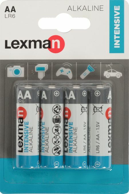Alkalisk batteri Lexman AA, 4 stk.