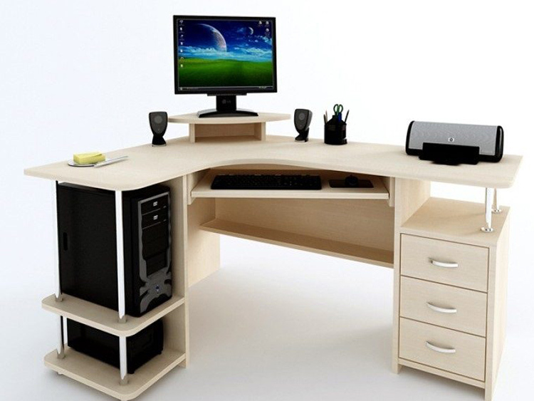 Mesa do computador com COMPASS-224 BN produção Fábrica de Móveis "Style"