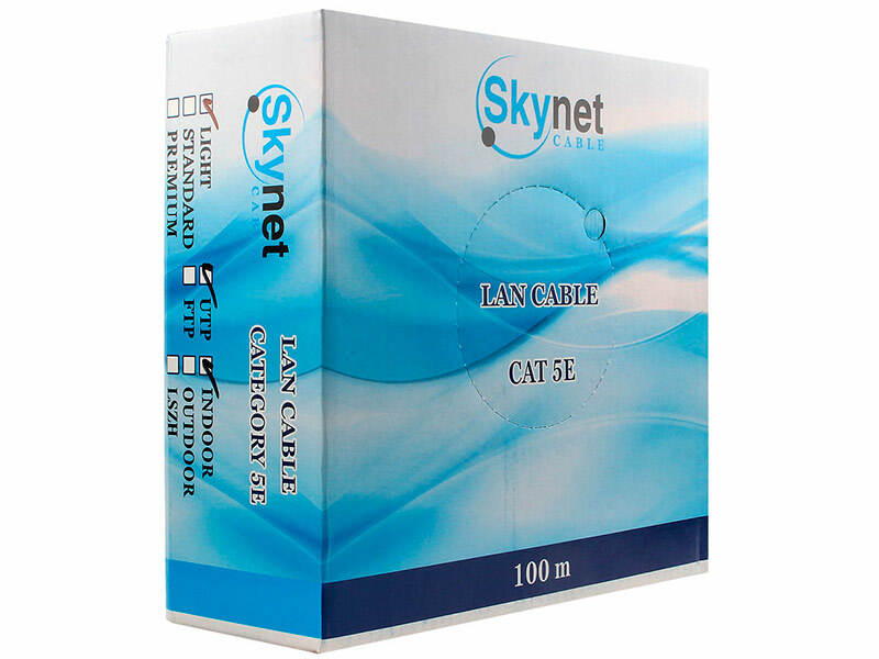 Câble réseau SkyNet Standart UTP cat.5e Indoor 2x2x0.48 FLUKE TEST 100m Gris CSS-UTP-2-CU/100