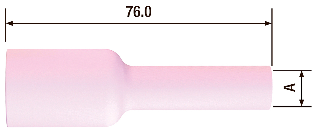 Bocal de cerâmica para lente de gás No. 6L ф10 FB TIG 17-18-26 (10 pcs,)