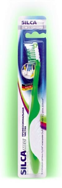 SILCA Med tannbørste profesjonell rengjøring, middels hardhet