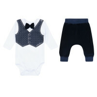 Leader kids set Captain (bodysuit and trousers), blue, height 68 cm