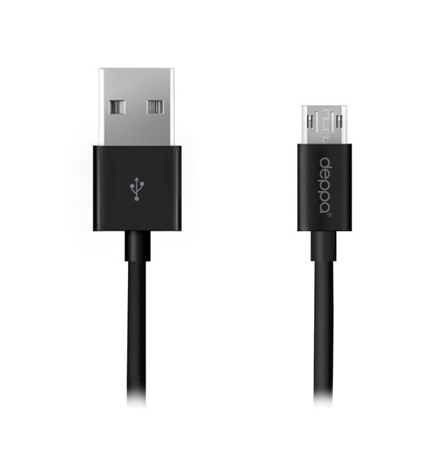 Deppa USB -tilbehør - microUSB 1.2m svart DEP -72211