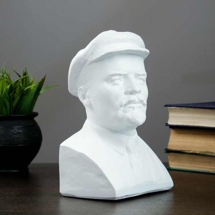 Buste de Lénine, blanc 13,5x22cm
