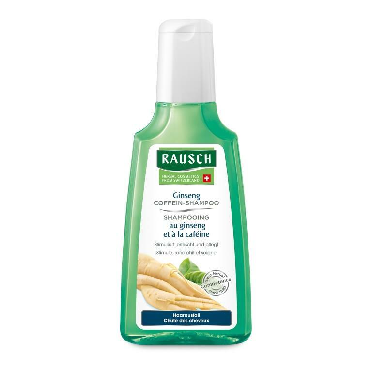 Shampoo stimulating hair growth with ginseng and caffeine (Rausch, Anti hair loss)