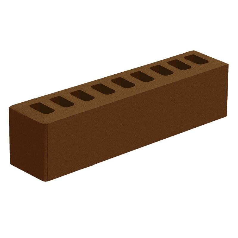 Golitsynsky 250x60x65 mm, Brick facing block smooth (brown)