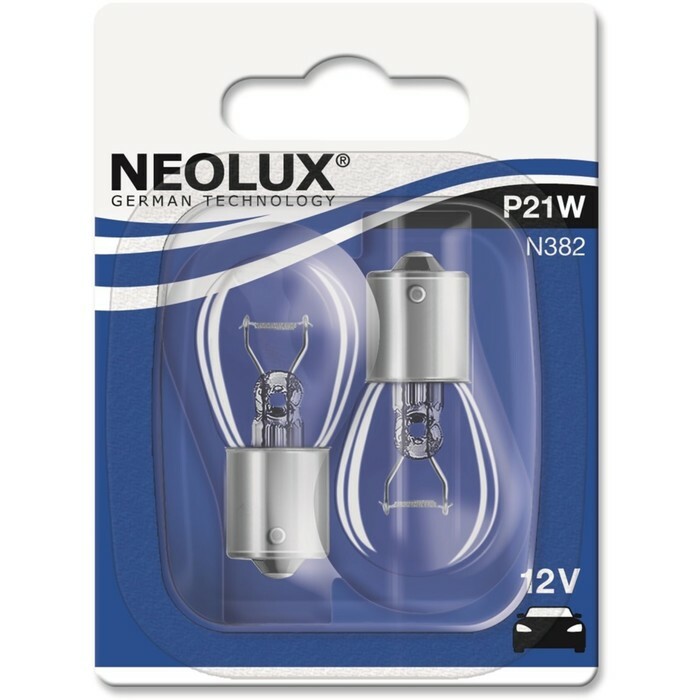Lámpara de coche NEOLUX, P21W, 12 V, 21 W, juego de 2 piezas, N382-02B