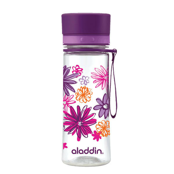 Aladdin Aveo 0.35L vattenflaska med lila mönster 10-01101-088