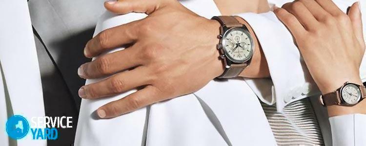 How to wear a watch on a man's hand?