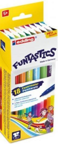 Fantástico conjunto de canetas hidrográficas, 18 cores, 1 mm
