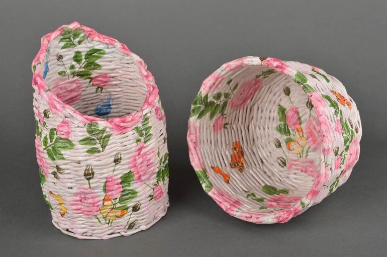 Toalhas de papel: idéias para a cozinha, fazer cesta