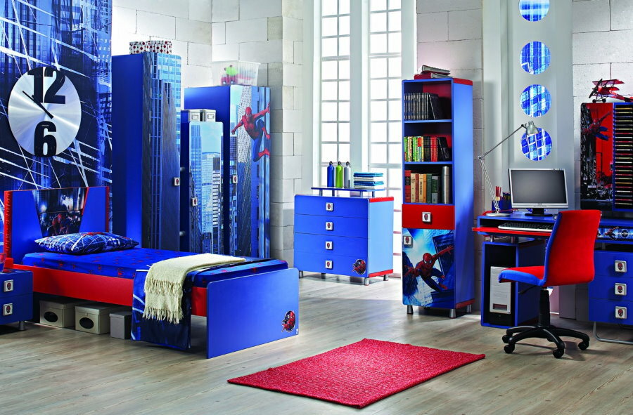 Blaue Möbel im Kinderzimmer