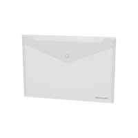 Briefumschlagmappe mit Fizzy-Druckknopf, A4, transparent