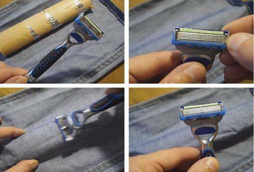 How to sharpen a shaving machine on jeans to extend his life