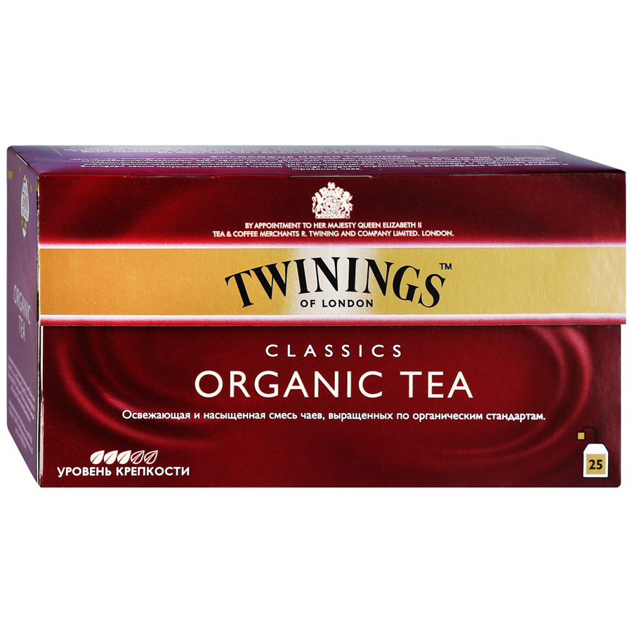 Twinings Organic Tea 25 poser 2 g hver