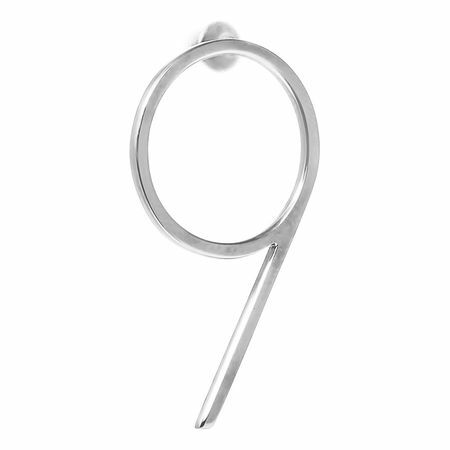 Moonswoon Silver mono-earring 9, Digits Moonswoon collection