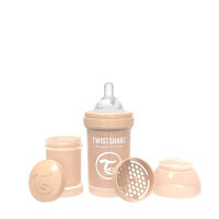 Twistshake Anti-Colic Babyflasche, Pastellbeige, 180 ml