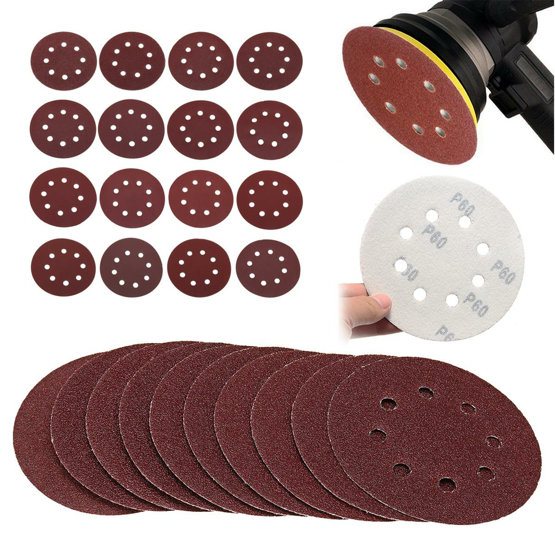 8 collu slīpēšanas disku cilpas ar āķiem 40–2000 smilšpapīra smilšpapīrs