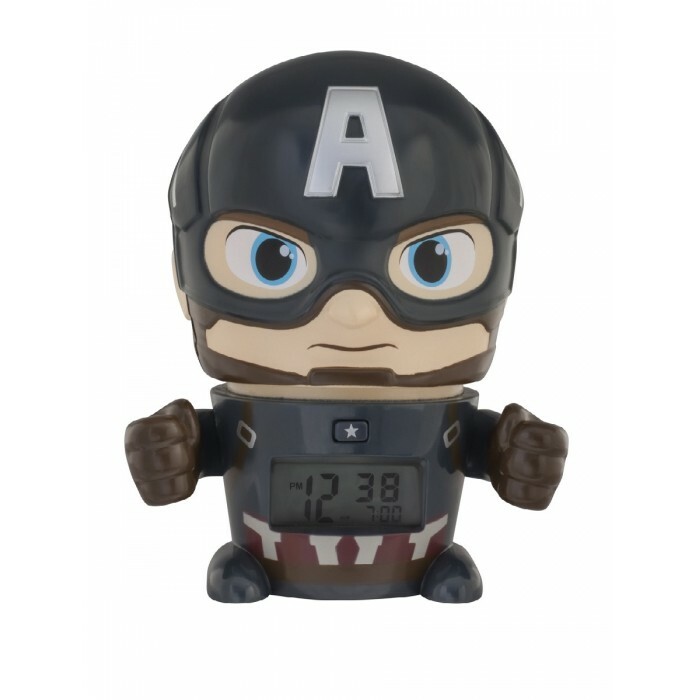 Reloj despertador Marvel (Marvel) BulbBotz minifigura Capitán América Capitán América 14 cm