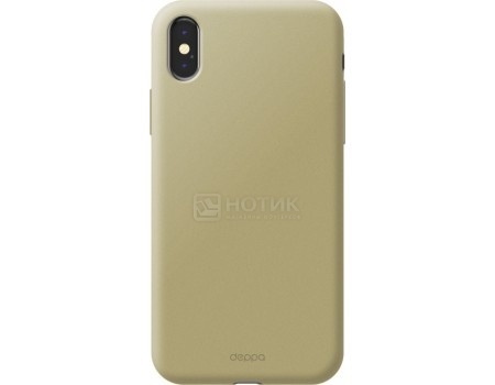 Deppa Air Case 1mm pour iPhone X iPhone XS, Polycarbonate, Or 83322