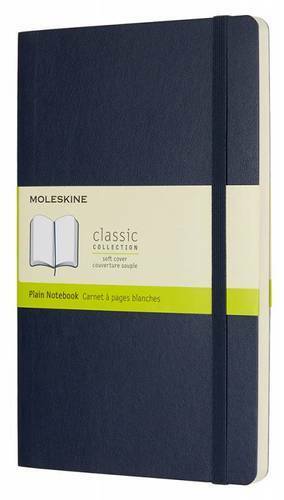Kladblok, Moleskine, Moleskine Classic Soft Large 130 * 210mm 192p. ongevoerd paperback saffierblauw