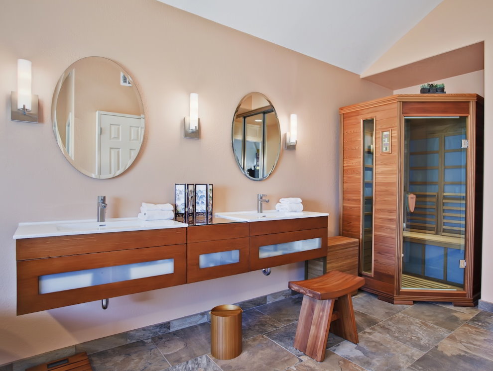 Compact sauna in de badkamer