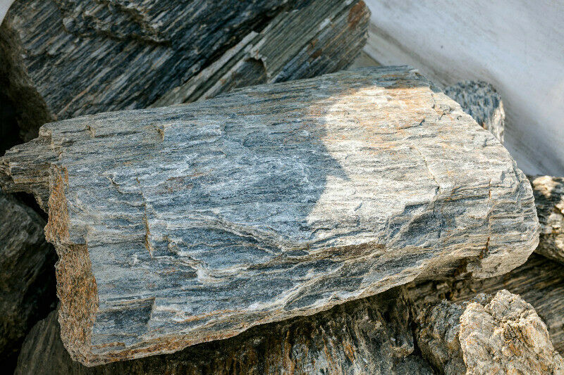 Sluoksniuota natūralaus gneiso akmens tekstūra