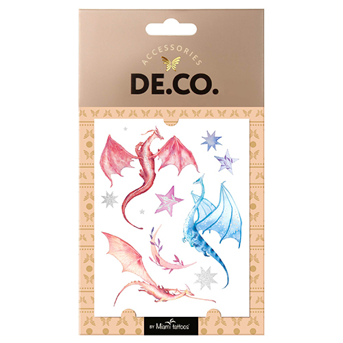 Body Tattoo DE.CO. Cuento de hadas de Miami tatuajes traducidos dragones