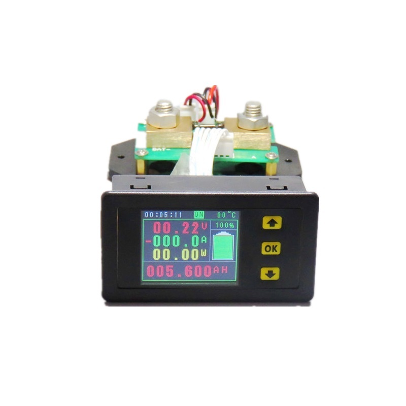 Combo Meter Stroom Spanning KWh Wattmeter 12v 24v 48v 96V Batterijcapaciteit Power Monitoring 1.8 Inch Kleurenscherm