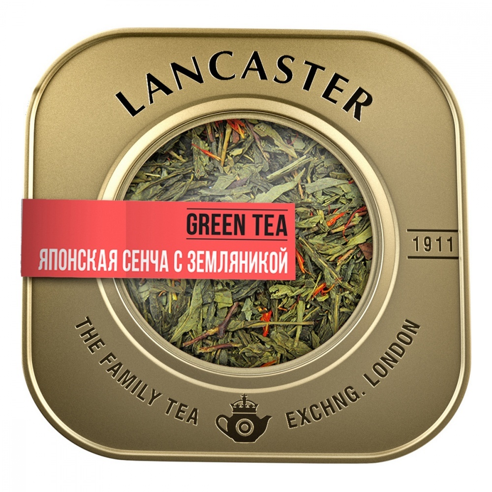 Lancaster te japansk sencha med grønne grønne jordbær med tilsætningsstoffer 75 g