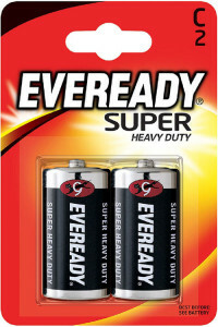 Energizer Eveready Super R14 C batteri (2 stk.)