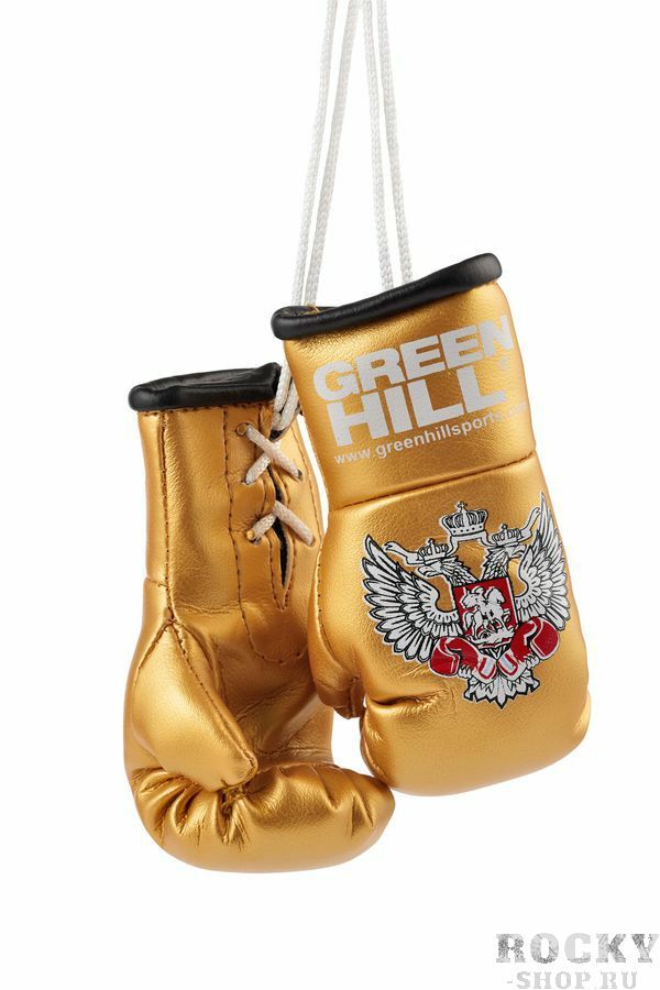 Suvenírové rukavice Green Hill, dvojité, boxerská federácia Ruskej federácie zlatý Zelený vrch