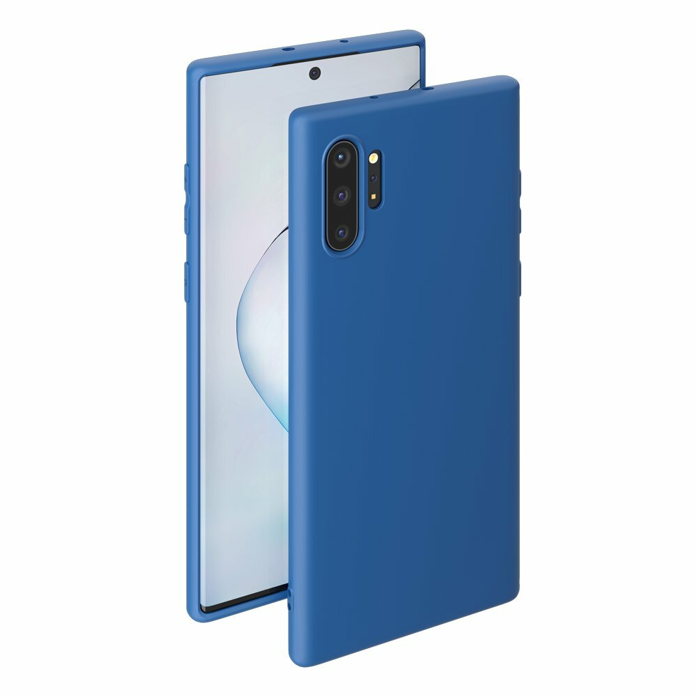 Samsung Galaxy Note 10 için Akıllı Telefon Kılıfı Deppa Jel Renkli Kılıf 87331 Mavi Klipsli kılıf, PU