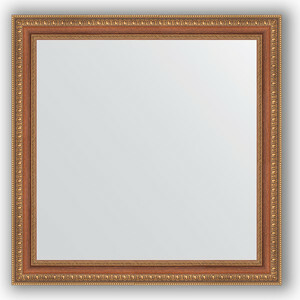 Miroir dans un cadre baguette Evoform Definite 65x65 cm, perles bronze sur bois 60 mm (BY 3139)