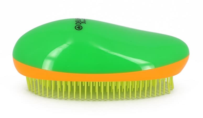Skønhedsmassagebørste til let hår Detangling Oval farve Grøn-Orange-gul Dbt-01 125 ML