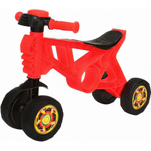 Trolley-runbike RT OP188 Samodelkin 4 wheels with a horn red