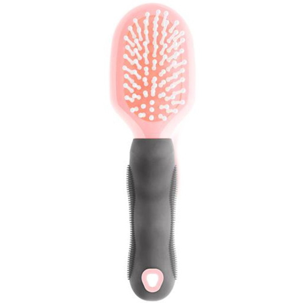 Catidea massage brush with drop plastic for cats 7x11x25cm, pink