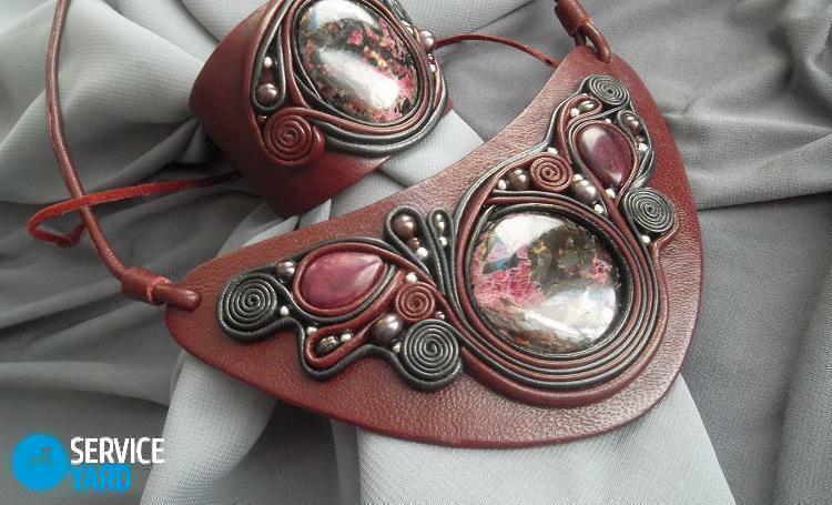 Ornaments from leather by own hands