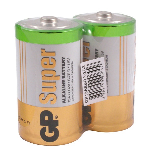 Alkaliskt batteri GP Batterier Super Alkaline 13А D 2 st.