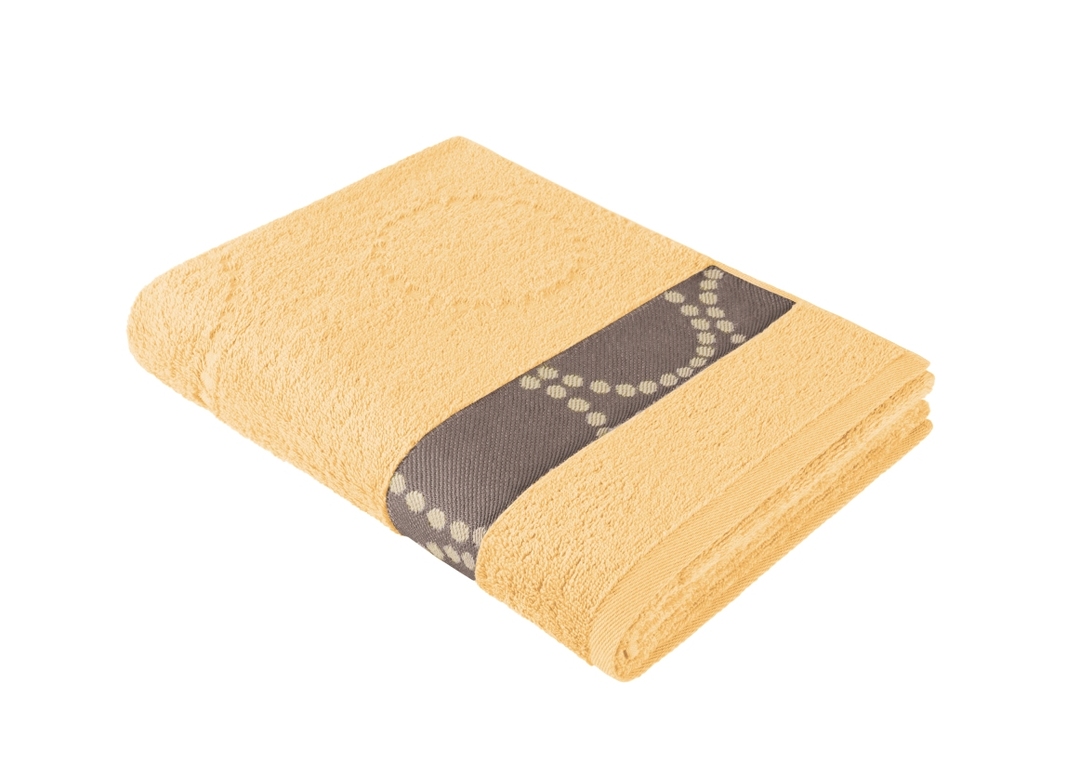 Bath towel Aquarelle yellow