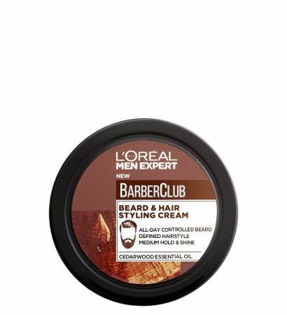 L \ 'Oreal Paris Crema de peinado para barba y cabello, Barber Club Barber Club