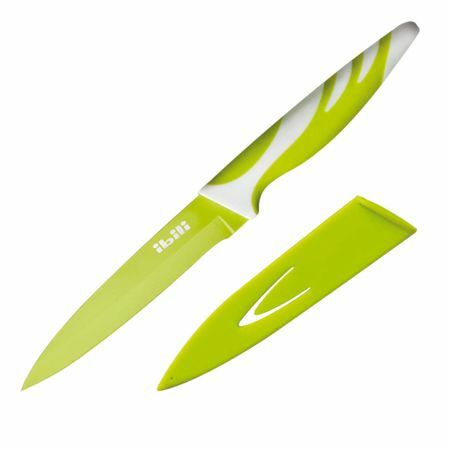 Kjøkkenkniv 12,5 cm, grønn, Easycook -serien, 727612, IBILI, Spania