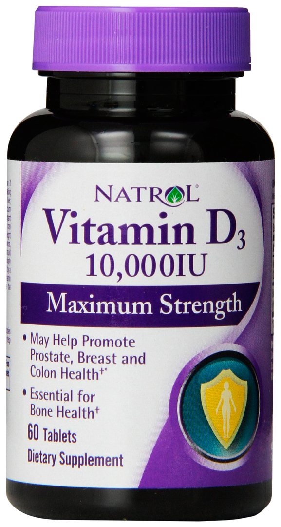 Vitamina D Natrol D-3 10000 60 Comprimidos
